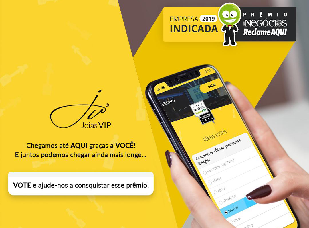 Premio Negócios Reclame Aqui 2019 Joias Vip